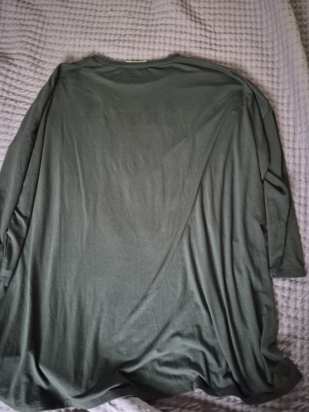 Zenana Womens Long-Sleeve Graphic Tee - Dark Gray Christmas Message - Picture 5 of 5
